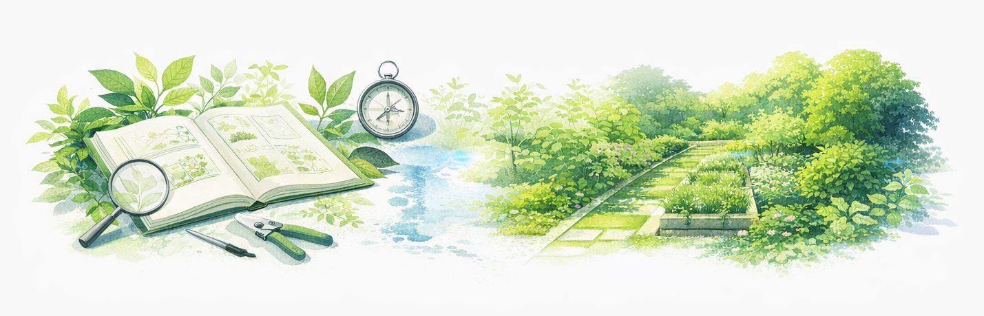 Illustration éditoriale de carnet et d'observation utilisée pour accompagner la page cookies